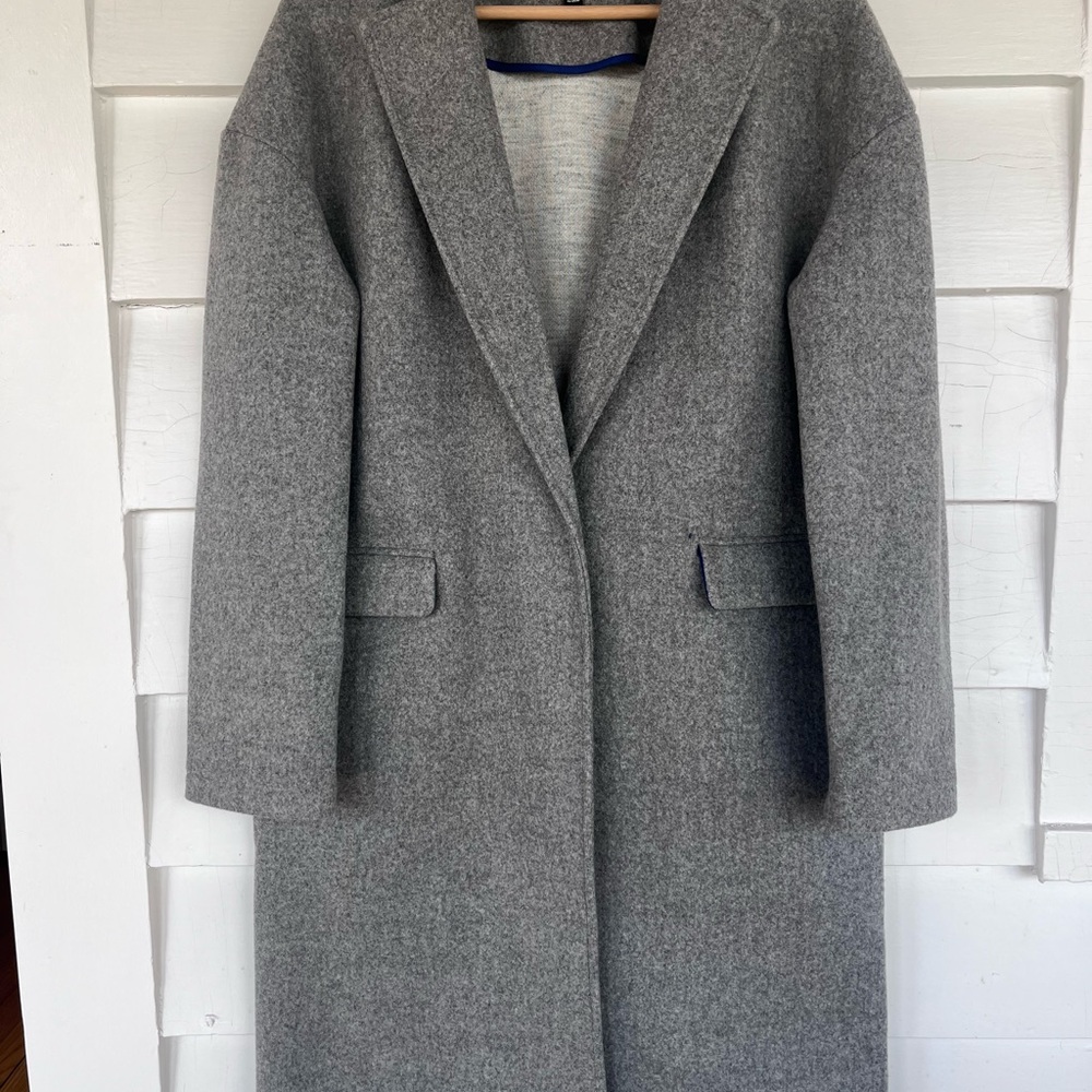 Women's Gray Wool/Poly blend Coat